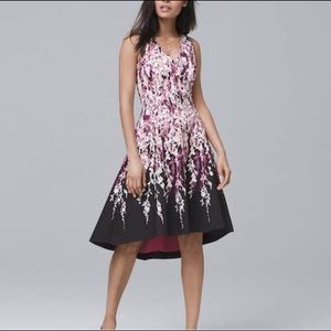 White House Black Market Floral Fit & Flare Dress